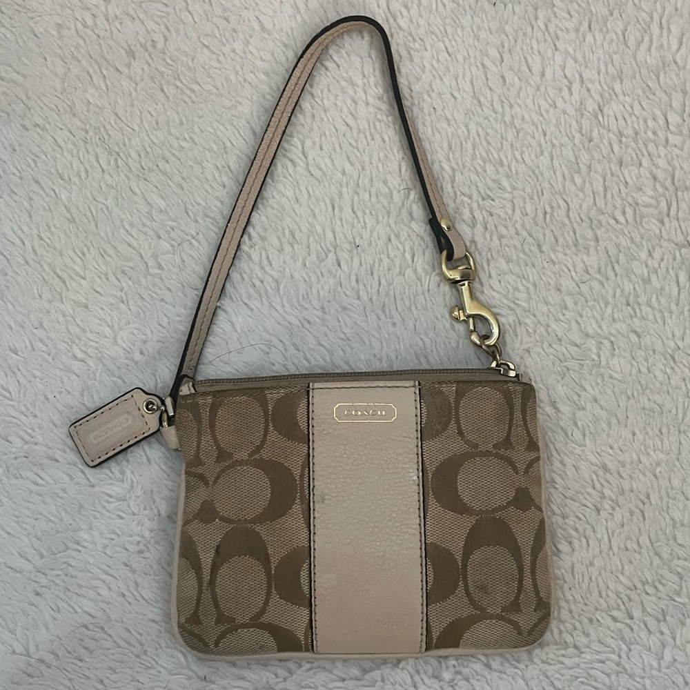 Coach corner zip wristlet